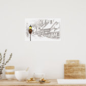 Vintage-Poster voor kerstmis Poster (Keuken)