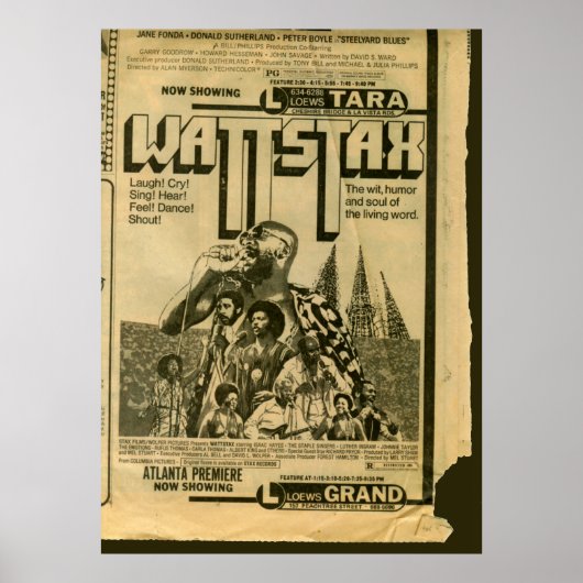 Vintage Poster Wattstax Movie Premiere 1973 (Voorkant)