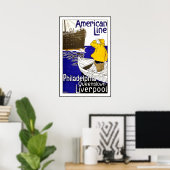 Vintage Posterprint Philadelphia Queenstown Poster (Thuiskantoor)