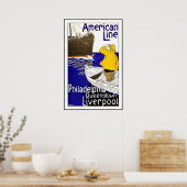 Vintage Posterprint Philadelphia Queenstown Poster (Keuken)