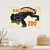 Vintage-posters, Brookfield Zoo Black Panther WPA Poster (Keuken)