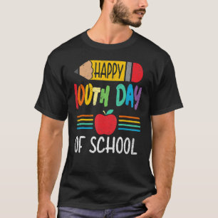 Vintage Potlood Gelukkige 100e Dag Van School Lera T-shirt