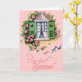 Vintage Pour Votre Carte Anniversaire (Fleur jaune)