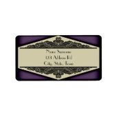 Vintage pourpre, étiquette de adresse (Devant)