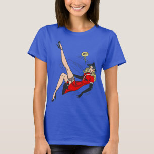 Vintage prachtige blonde glamourgirl retro pin-up t-shirt
