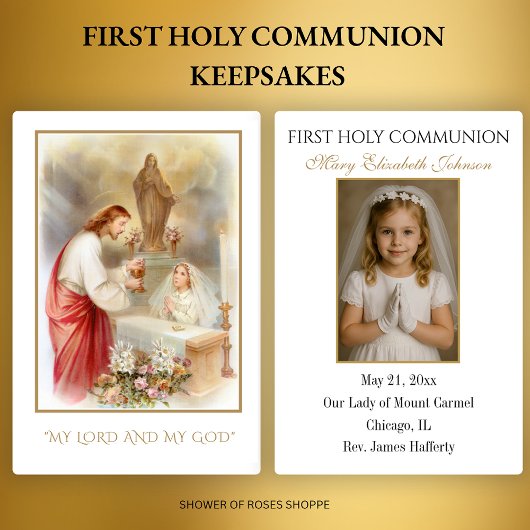Vintage première communion Keepsaké - Photo de la 