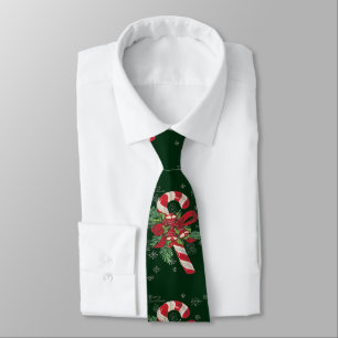 Vintage Prettig Kerst Kerststok Stropdas