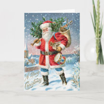 Vintage Prettig Kerstmis Kerstman