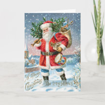 Vintage Prettig Kerstmis Kerstman