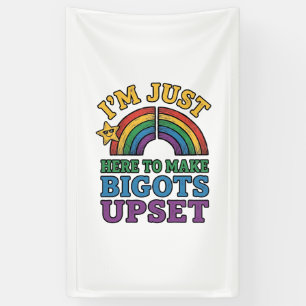 Vintage Pride Bigots Van Streep T-Shirt Ontwerp_1 Spandoek