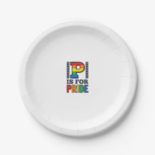 Vintage Pride Letter P Regenboog Shirt Ontwerp_1 Papieren Bordje