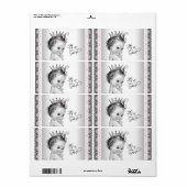 Vintage Princess Étiquettes de bouteille d'eau (Feuille entière)