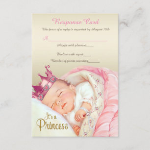 Vintage Princesse Baby Girl Douche RSVP