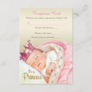 Vintage Princesse Baby Girl Douche RSVP