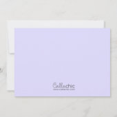 Vintage Princesse Invitations Blonde Bébé Violet (Dos)