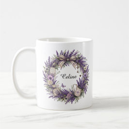 vintage provence lavendelkrans koffiemok