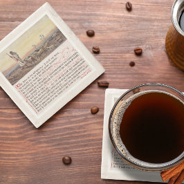 Vintage Psalm 23 Biblical Scripture  Stenen Onderzetter