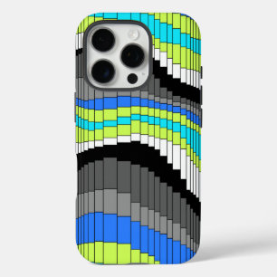 Vintage Psychedelische Gestreept van de achtbaan iPhone 16 Pro Hoesje