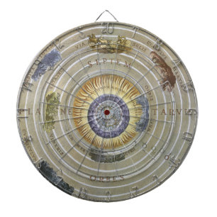 Vintage Ptolemaïsche Planisfeer door Andreas Cella Dartbord