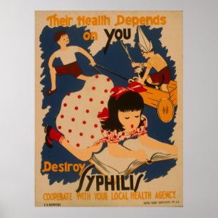 Vintage Public WPA Health Poster