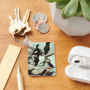 Vintage Puffins en Watervogels door Louis Fuertes Sleutelhanger