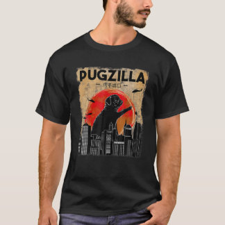 Vintage Pugzilla Pug Hondenliefhebbers Giften voor T-shirt