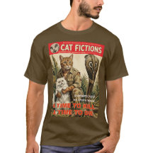 Vintage Pulp Fiction Kattenshirt | Retro Avontuur