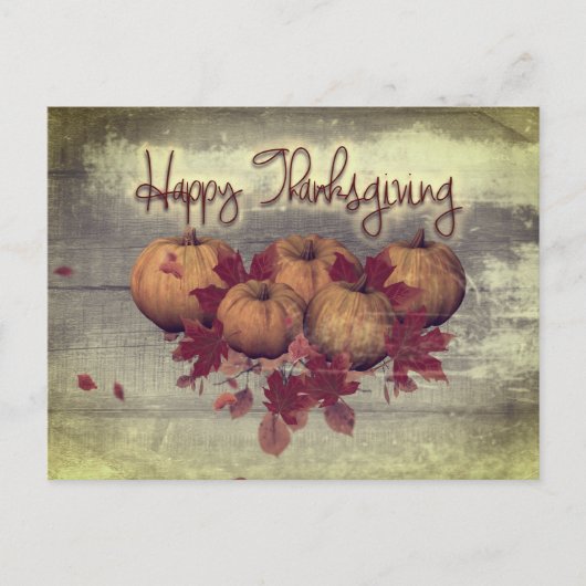 Vintage Pumpkins Invitation Briefkaart (Voorkant)