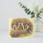 Vintage Puppies Briefkaart (Staand voorkant)