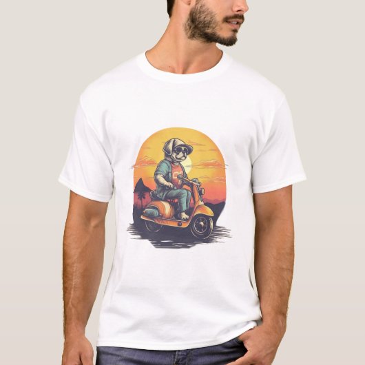 Vintage Puppy Ride un T-shirt Scooper (Devant)