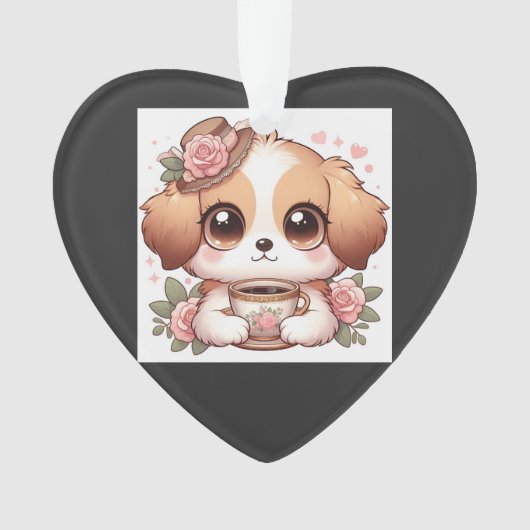 Vintage Puppy with Tea (devant)