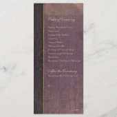 Vintage Purple Book Wedding Programme (Dos)