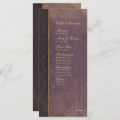 Vintage Purple Book Wedding Programme (Devant / Derrière)