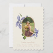 Vintage Purple Floral Photo Funeral Programme (Devant)