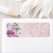 Vintage Purple Positionne Les Étiquettes D'Adresse (En situation)