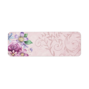 Vintage Purple Positionne Les Étiquettes D'Adresse