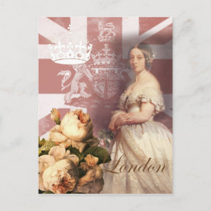 Vintage Queen Victoria London Briefkaart