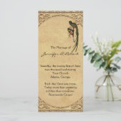 Vintage Quetzal Bird Elegant Wedding Programme (Debout devant)