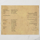 Vintage Quetzal Bird Elegant Wedding Programme (Achterkant)