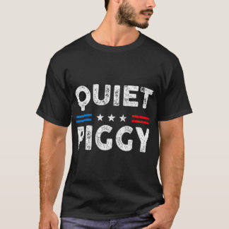 Vintage Quiet Piggy American Political Funny Trump T-shirt