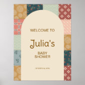 Vintage Quilt Baby Shower Poster (Voorkant)