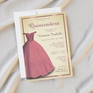 Vintage Quinceañera mis quince party Invitation