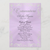 Vintage Quinceanera Program - Lavender/Silver Programma (Voorkant)