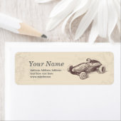vintage, raceauto, auto, retouradres stickers (Insitu)
