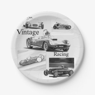 Vintage races papieren bordje