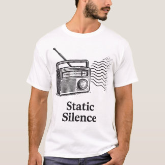Vintage Radio getiteld: Statisch Stil T-shirt