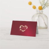 Vintage rand- en hartmonogram - Rood (Achterkant)