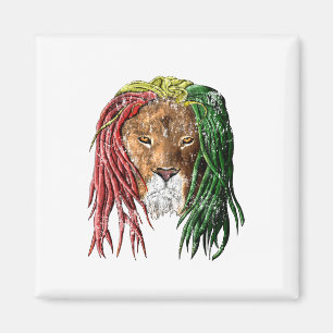 Vintage Rasta Reggae Lion Magneet