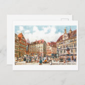 Vintage Rathaus Tubingen Germany Briefkaart (Voorkant / Achterkant)