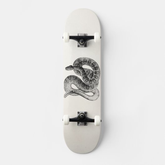 Vintage Rattlesnake Reptile Snake Sjabloon Skateboard (Voorkant)
